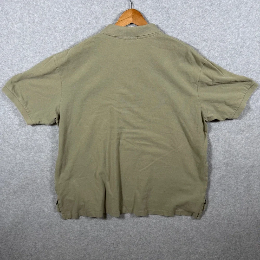Polo Ralph Lauren Mens 2XB Big Polo Shirt Olive Green Short Sleeve Cotton Pique - Picture 2 of 10
